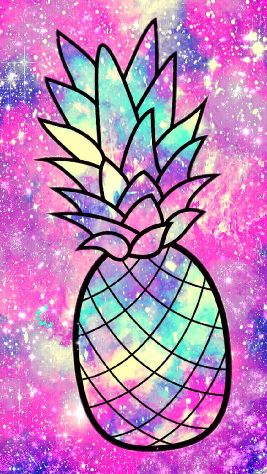 Fruity Pineapple Galaxy IPhone Android I Created For HD phone wallpaper