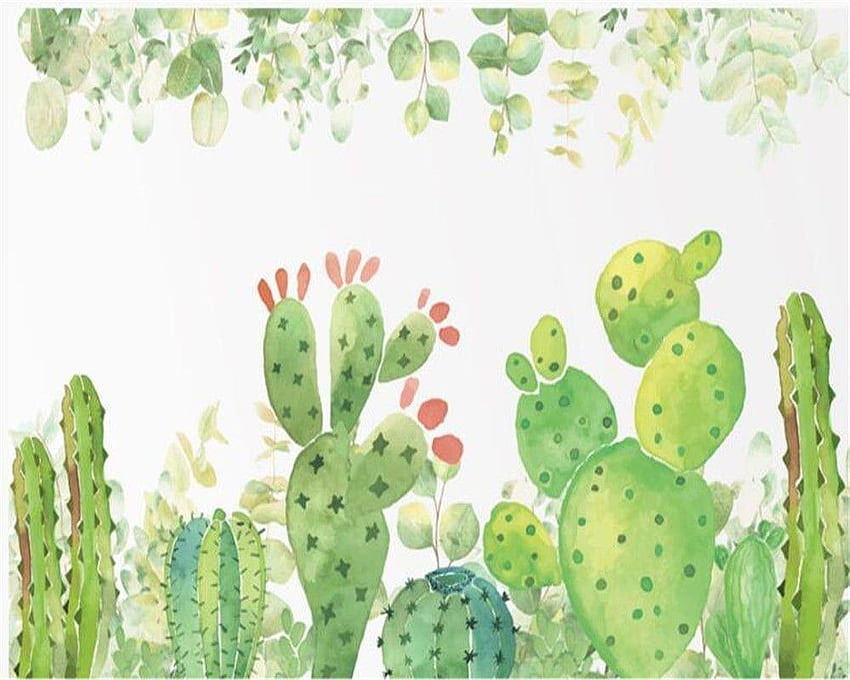 Pastelowy kaktus Tumblr, kaktusowa estetyka Tapeta HD