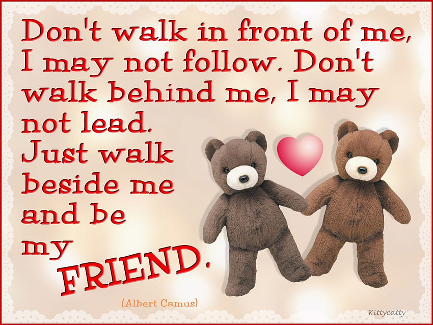 Freundschaftsgedicht, Bären, Teddybären, Collage, abstrakt, Liebe, Freundschaft, Gedicht, Teddys, Herz HD-Hintergrundbild
