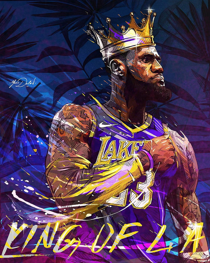 Lebron James-Los Angeles Lakers. Bola basket wallpaper ponsel HD