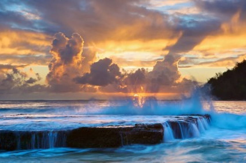 Paradies auf Erden, Landschaft, Wolken, Meereslandschaft, Ozeane HD-Hintergrundbild