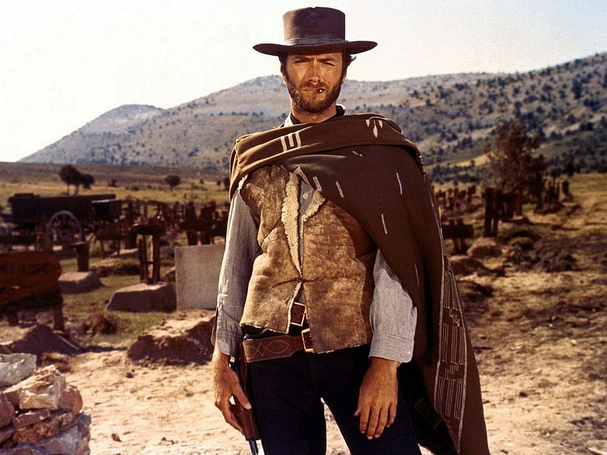 Clint Eastwood and Background, Western Outlaw HD wallpaper
