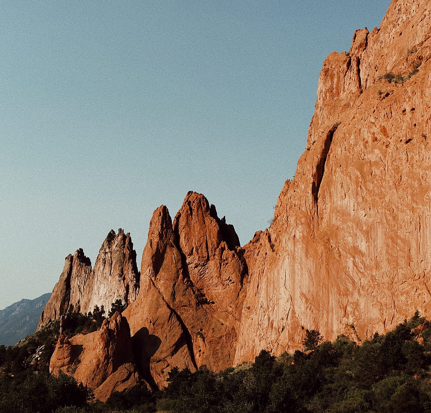 崖、岩山、空、自然 高画質の壁紙