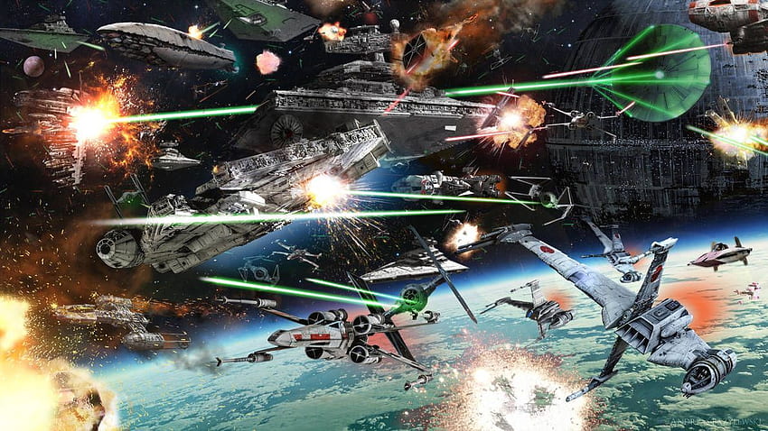 Star Wars: Battle of Endor - Rebels on the run by TDSOD. Space battles, Star wars , Star wars background HD wallpaper