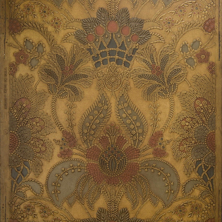 Tooled Leather Damask Antique - Bolling & Company HD phone wallpaper