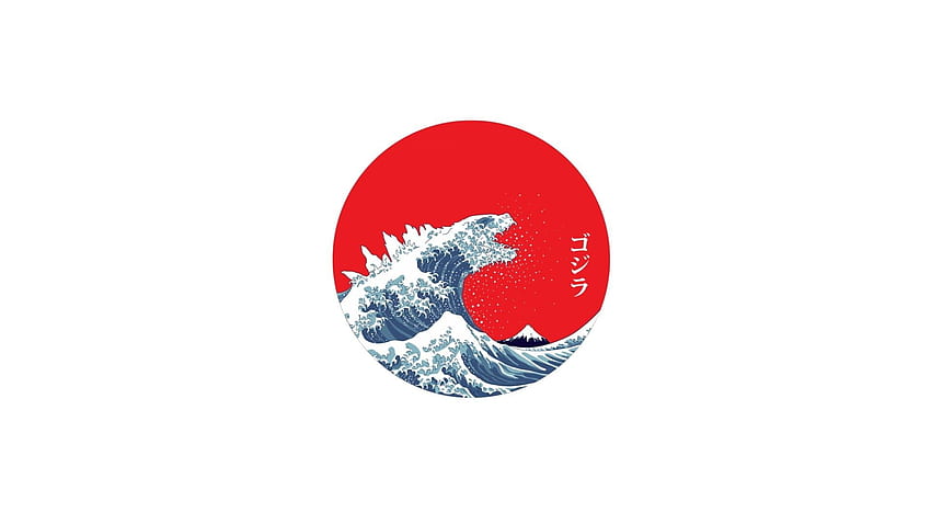 : The Great Wave off Kanagawa, Minimalism, Japan, Japanese Minimalist วอลล์เปเปอร์ HD