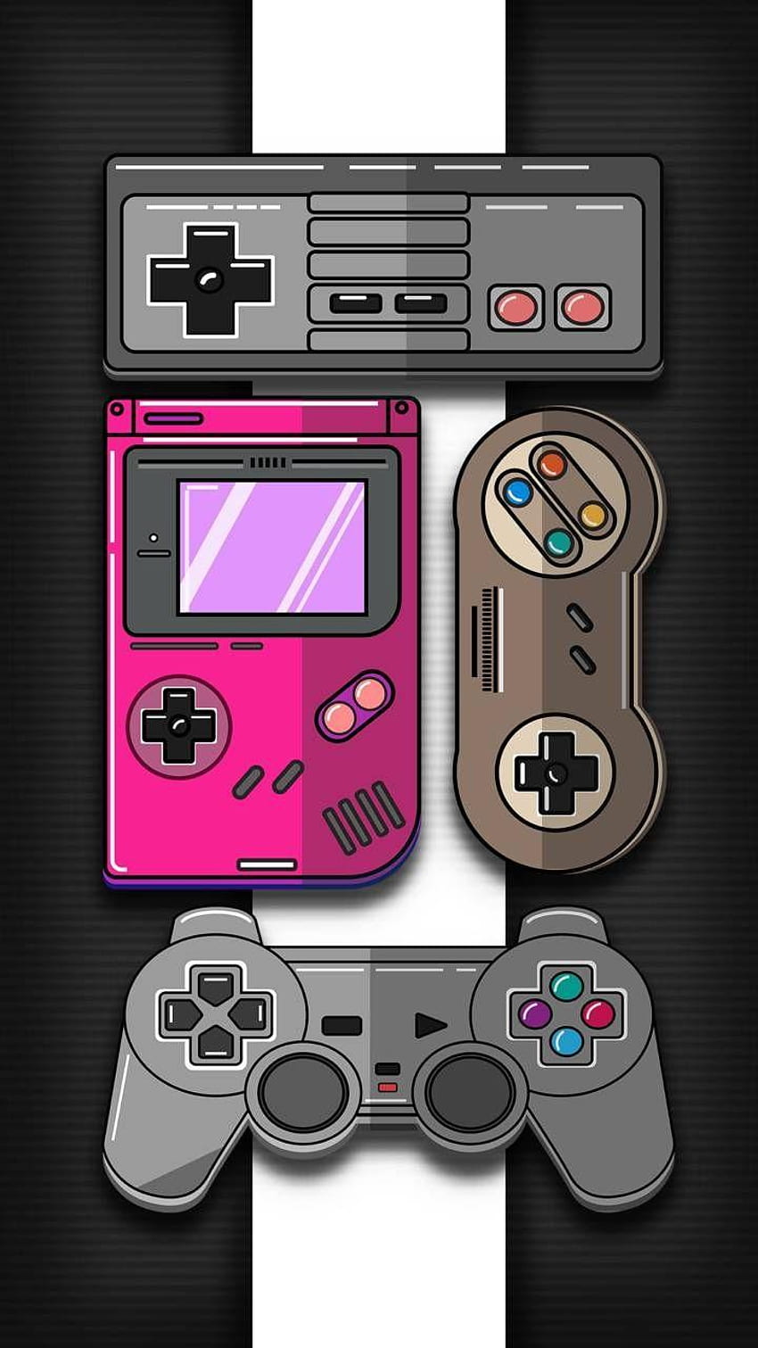 Pink Retro Gaming, Retro Video Games HD phone wallpaper