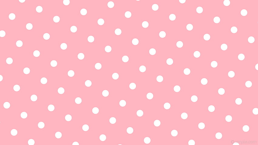 pink polka dots spots white light pink HD wallpaper
