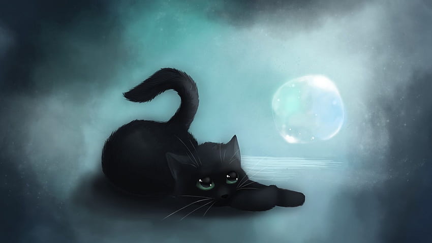 3D Cat, Black Cat HD wallpaper | Pxfuel