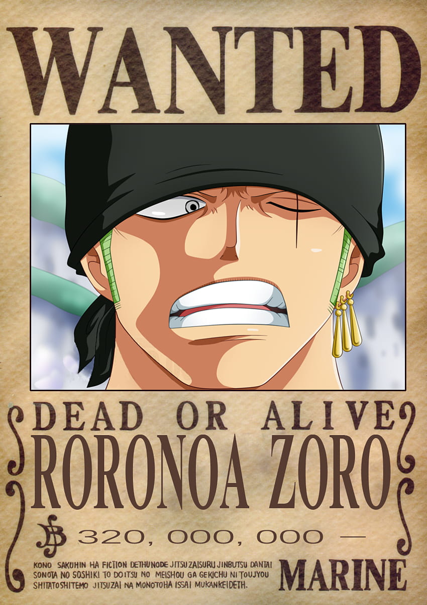 Плакат за издирване на Zoro Dressrosa. Manga anime one piece, Roronoa zoro, One piece bounties, Ussop Bounty HD тапет за телефон