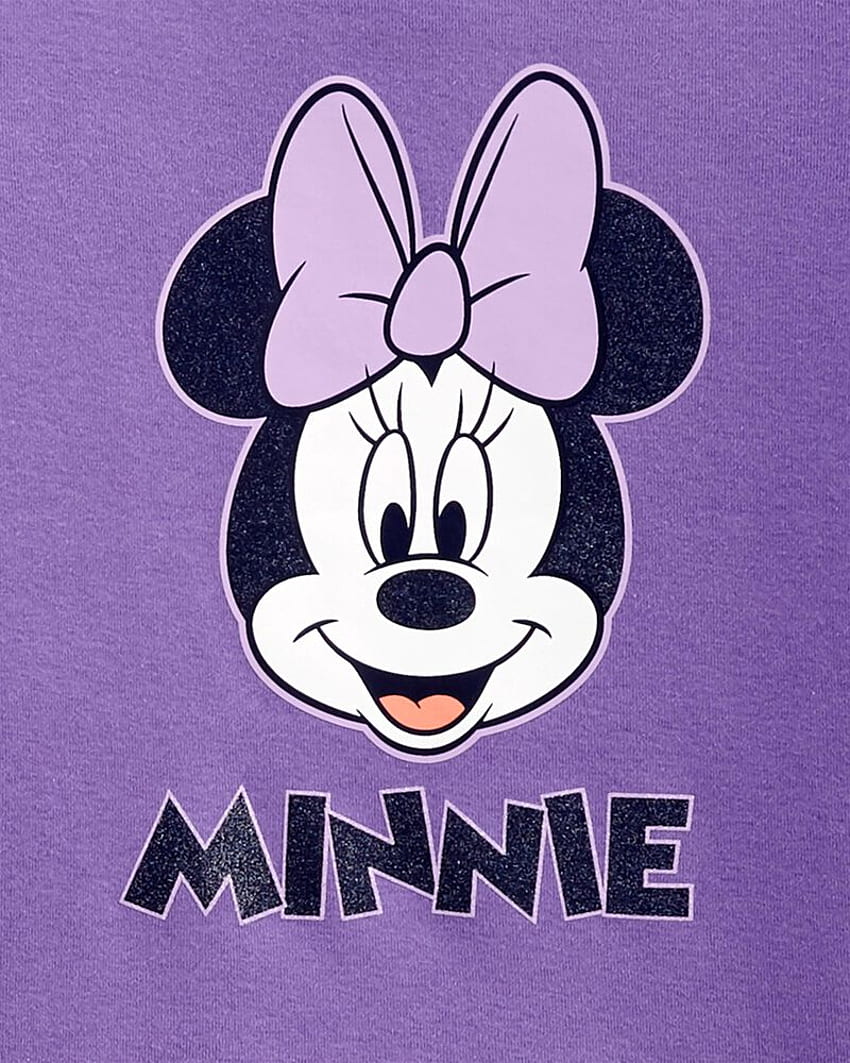 Pigiama bambino viola 2 pezzi Minnie Mouse 100% cotone aderente, viola Minnie Mouse Sfondo del telefono HD