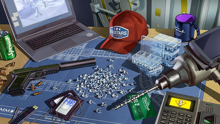 Тази седмица в GTA Online, Rockstar добави диаманти в Casino Heist, GTA 5 Online Heist HD тапет