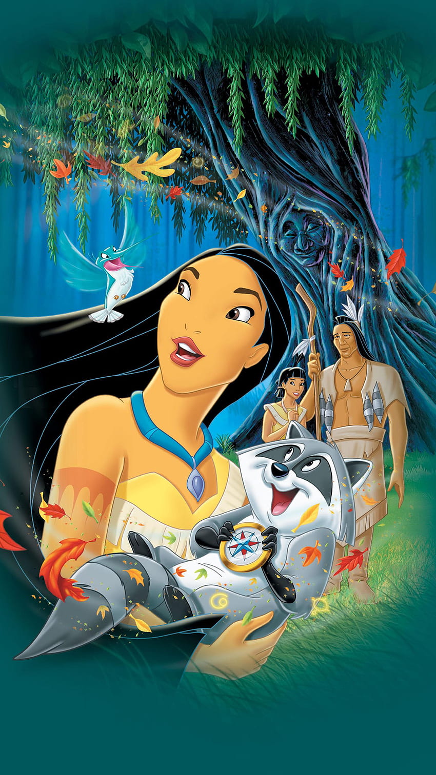 Pocahontas (1995) Teléfono, Pocahontas Disney fondo de pantalla del teléfono