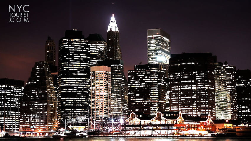 South Street Seaport - Manhattan Night -, New York City Street HD wallpaper