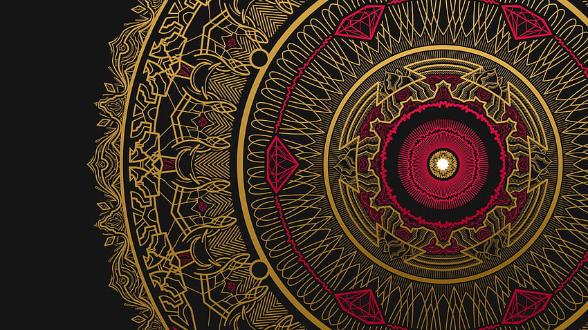 Mandala, Simple Abstract Mandala HD wallpaper