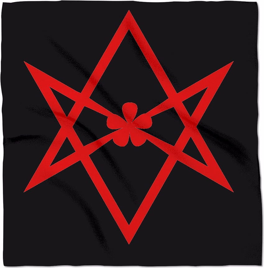 Уникурсална хексаграма на Телема 24 x 24 олтарно знаме. Магически символи, щампи, сатанинско изкуство HD тапет за телефон