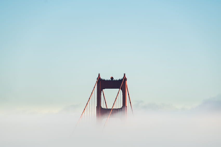 Облаци, Минимализъм, Мост, Сан Франциско, Голдън Гейт HD тапет