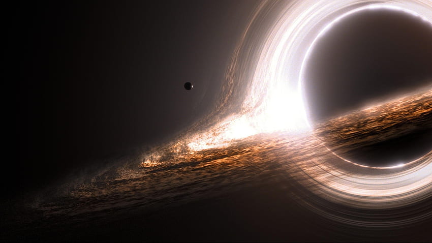 ブラックホール、地平線、惑星、ブラックホール、宇宙 高画質の壁紙