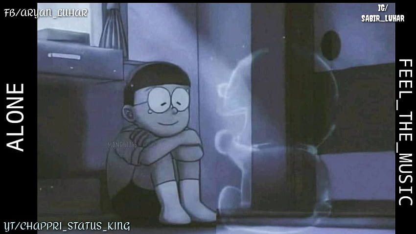 DORAEMON SAD STATUS. SAD SONG STATUS. FEELING ALONE STATUS. NOBITA SAD STATUS, Sad Nobita HD wallpaper