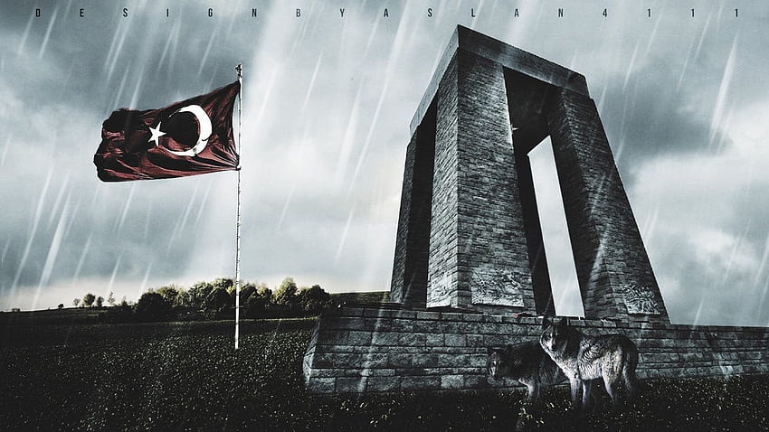 Canakkale Zaferi türkischer Bozkurt Manip HD-Hintergrundbild