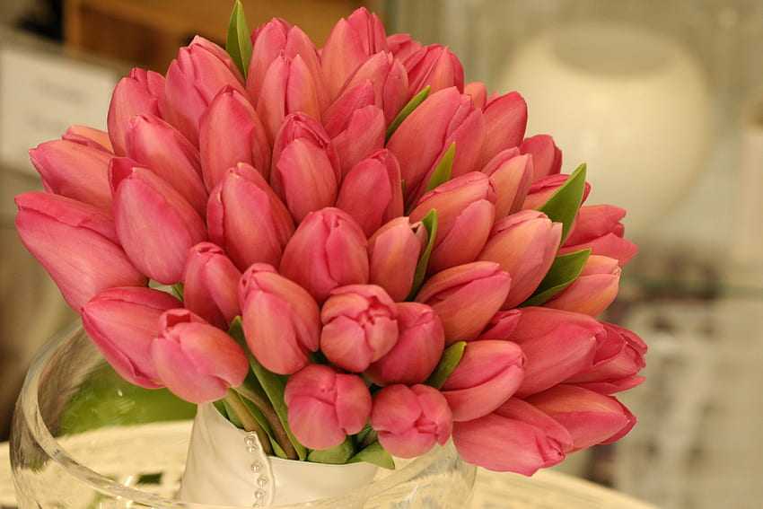 ๑~๑ Elegant Spring ๑~๑, bukiet, wspaniały, wiosna, świeży, wydarzenie specjalne, elegancki, czerwone tulipany, miłość, natura, kwiaty, śliczny, na zawsze, wielki dzień Tapeta HD