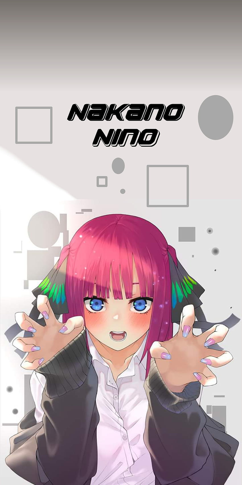 Nakano nino, magenta, facial expression HD phone wallpaper