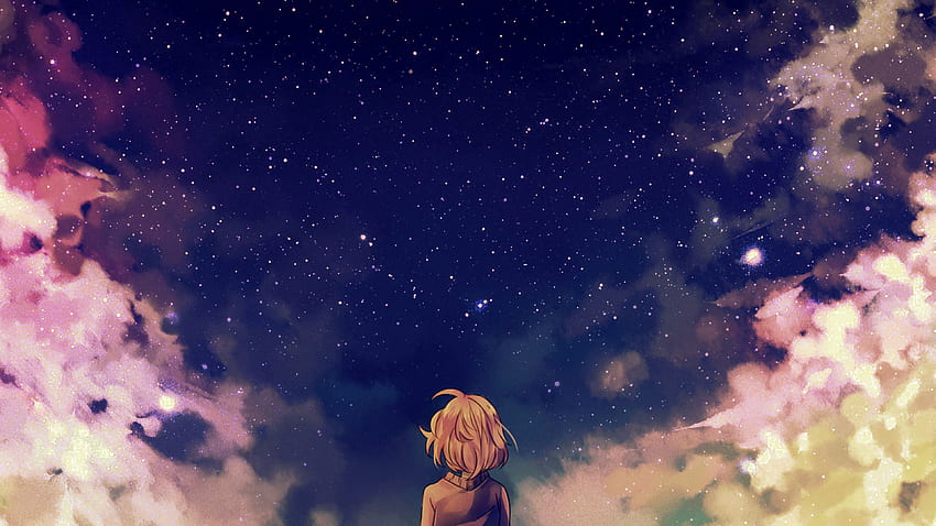 Starry Space Illust アニメの女の子 , Anime Space 高画質の壁紙