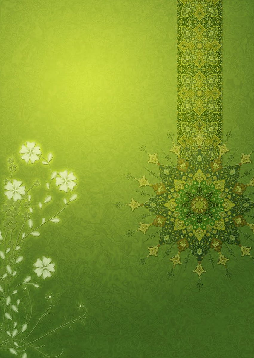 Vektor latar belakang islam ramadan kareem hijau. Gelap wallpaper ponsel HD
