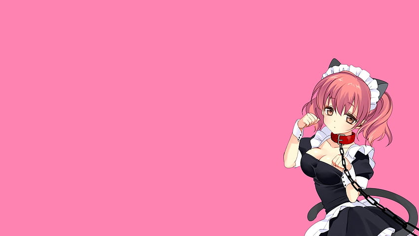 Portátil de anime, portátil de anime rosa fondo de pantalla