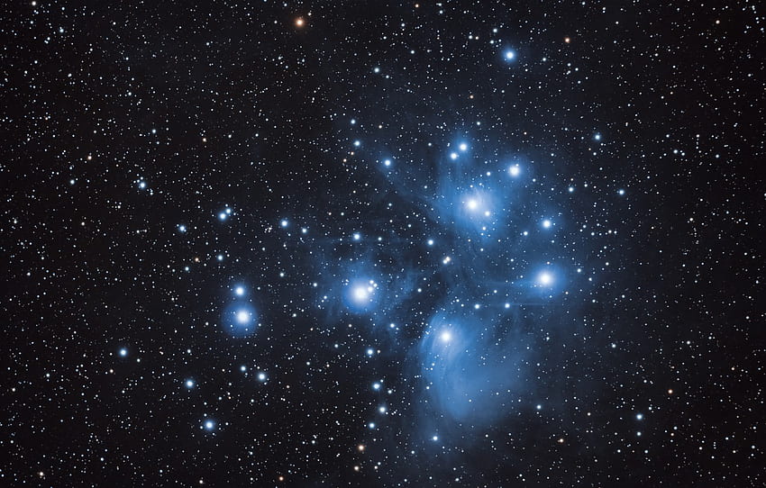 The Pleiades, M45, star cluster, in the constellation of Taurus for , section космос HD wallpaper