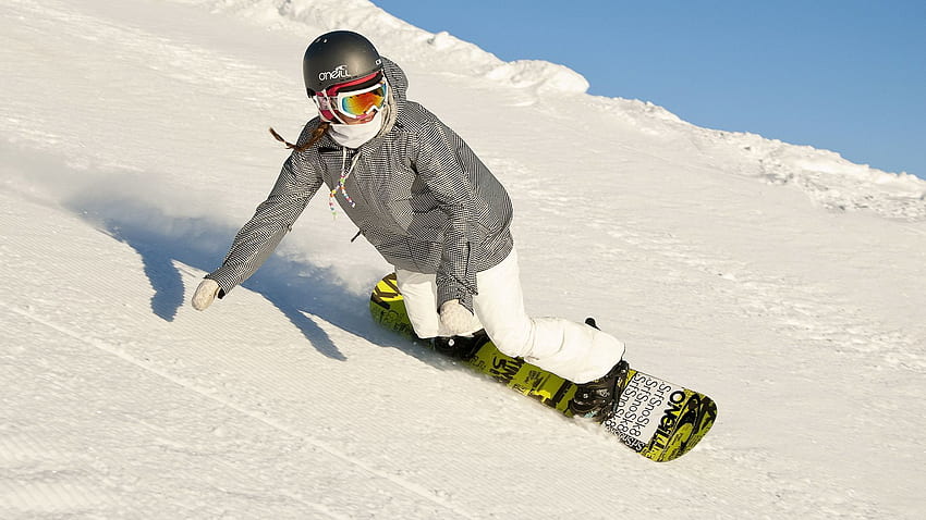 Sport, Berg, Mädchen, Abstieg, Brett, Snowboard, Extrem HD-Hintergrundbild