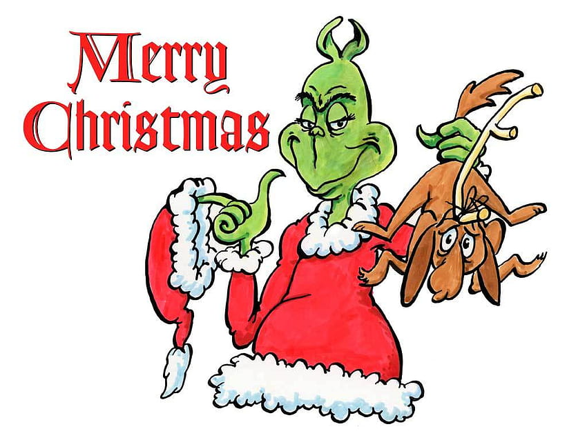 Dr. Seuss Cómo el Grinch robó la Navidad, la caricatura de Grinch fondo de pantalla