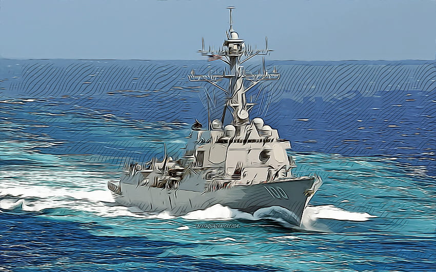 USS Kidd, , vector art, DDG-100, เรือพิฆาต, กองทัพเรือสหรัฐฯ, กองทัพสหรัฐฯ, เรือนามธรรม, เรือรบ, กองทัพเรือสหรัฐฯ, ชั้น Arleigh Burke, USS Kidd DDG-100 วอลล์เปเปอร์ HD