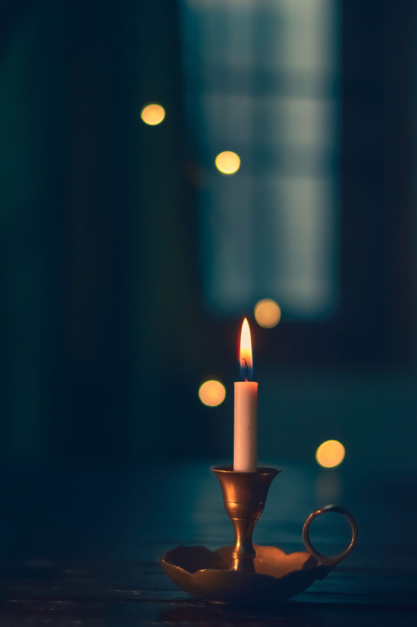 Fire, , , Blur, Smooth, Candle, Wick, Wax, Candlestick HD phone wallpaper