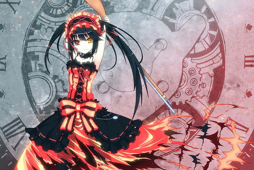 Tokisaki Kurumi, Date a Live, Beleza, Séries de TV, Anime, Anjo papel de parede HD