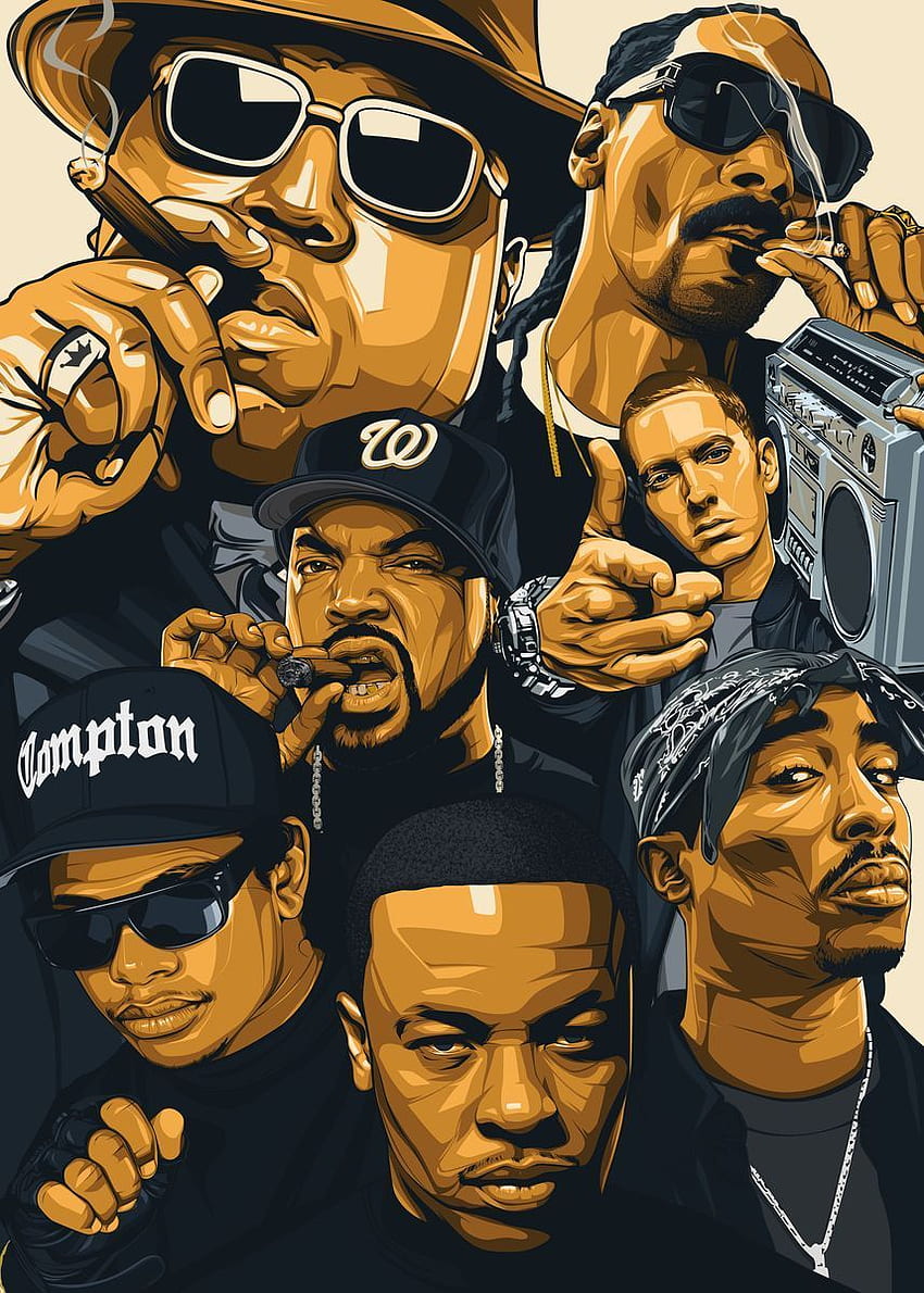 Cetak Poster Logam Pantai Barat - Seni oleh Bikonatics. Displate. Karya seni hip hop, poster Hip hop, seni Rapper, Rapper Hip Hop wallpaper ponsel HD
