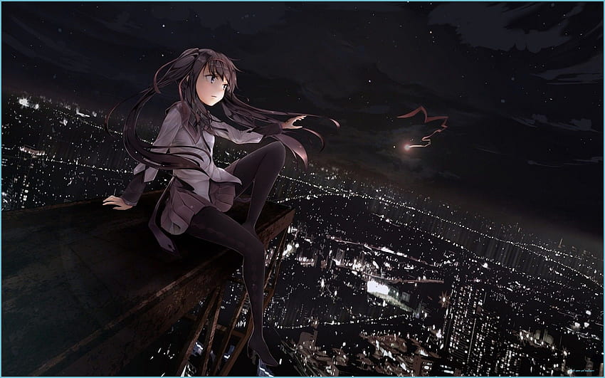 Lonely Anime - พื้นหลังอะนิเมะ Lonely ยอดนิยม - สาวการ์ตูน Lonely, Anime Girl Alone Light วอลล์เปเปอร์ HD