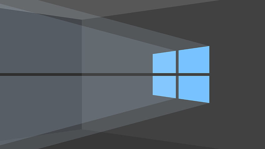 Windows 10 미니멀리즘, 컴퓨터, , , 배경 및, 회색 Windows HD 월페이퍼
