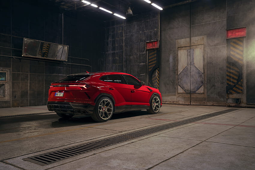 2019, Lamborghini Urus, voiture Lamborghini rouge Fond d'écran HD