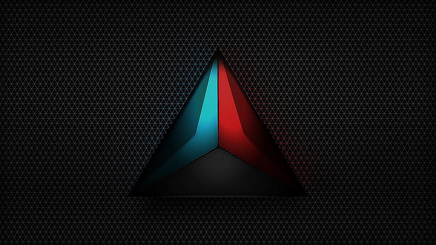 лого сив минимализъм модел триъгълник тъмен, 666 HD тапет