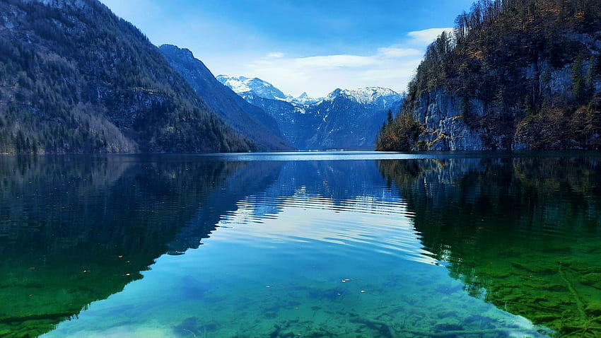 Lago Koenigssee, Baviera, Alemania, Baviera, Lago Koenigssee, Alemania, Europa fondo de pantalla