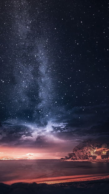 Stars at nighttime, sky, star, long exposure, astro graphy, minimal ...