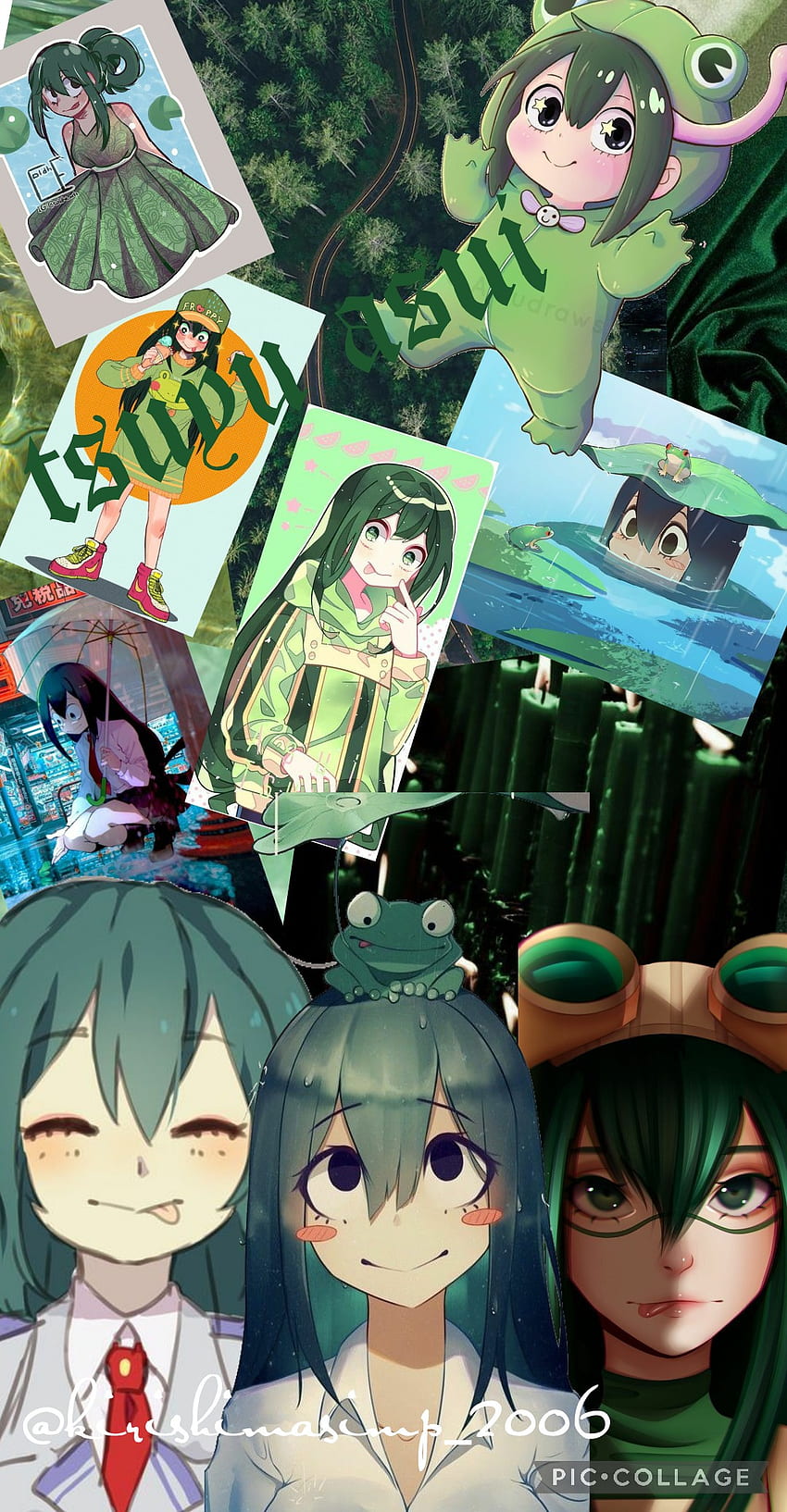 Tsuyu asui, verde, mha, bnha, clase 1a, lindo, héroe de la temporada de lluvias: froppy, anime, froppy fondo de pantalla del teléfono