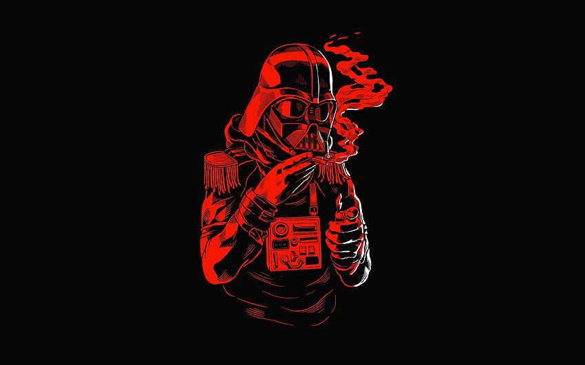 dark vader, cigariilo, lighter, star wars helmet, fringes, black, red, buttons 4966, 2560X1600 Star Wars HD wallpaper