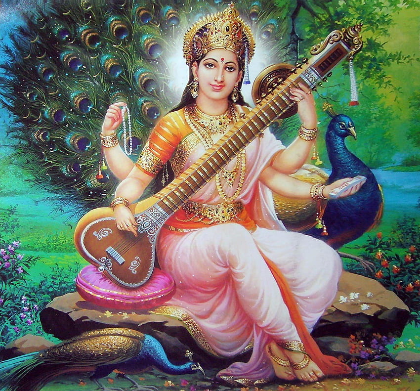 Saraswati Devi, Goddess Saraswati HD wallpaper