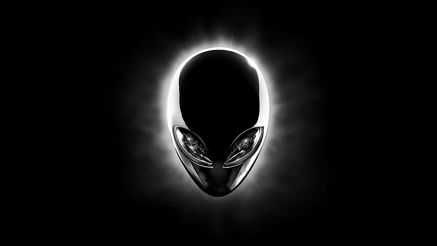 Alienware Chrome Head - what do you think is depicted in the alien's eyes?: Alienware HD wallpaper
