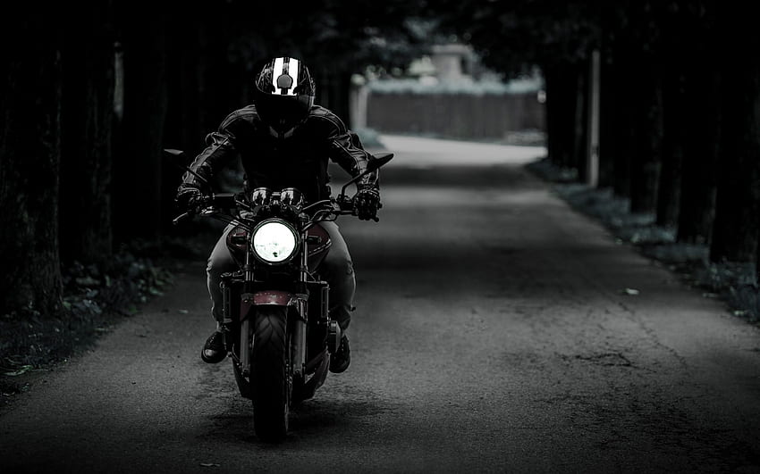 Biker , Dark, Motorcycle, Black Dark, Red and Black Motorcycle HD ...