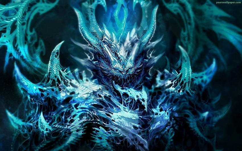 Para > Dragones Azules. Demonio de fantasía, Demonio azul, Maldad oscura fondo de pantalla
