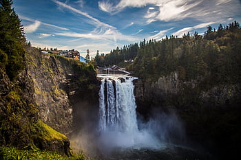 Nature, Water, Trees, Waterfall, Break, Precipice, Bridge HD wallpaper ...