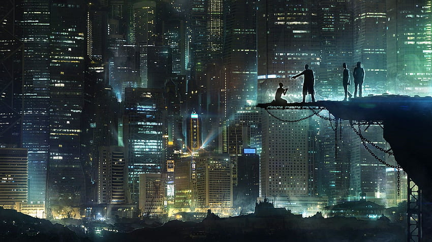 Science Fiction - Cyberpunk Post Apocalyptic City HD wallpaper